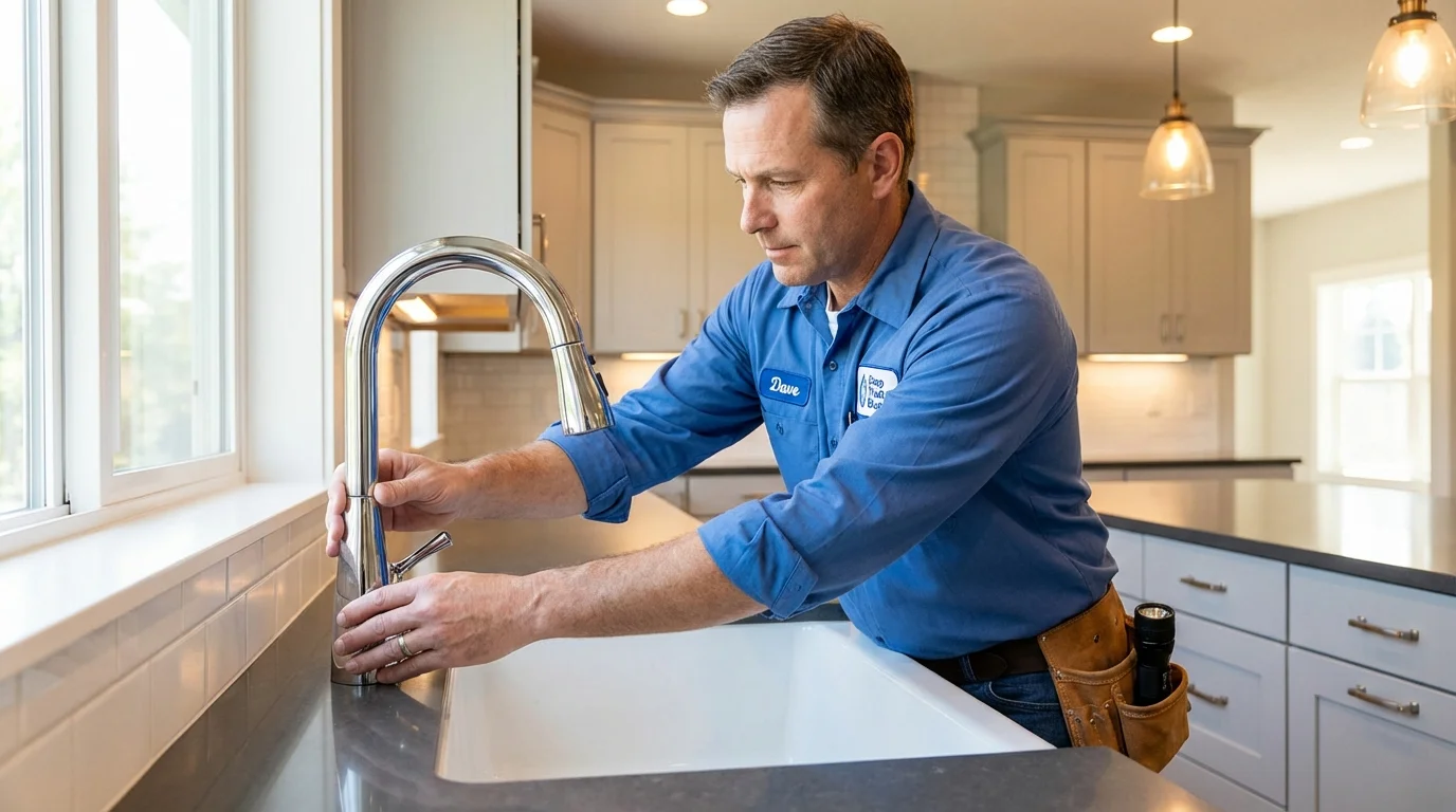 Kitchen faucet installation by Johns Plumbing LLC in Prospect